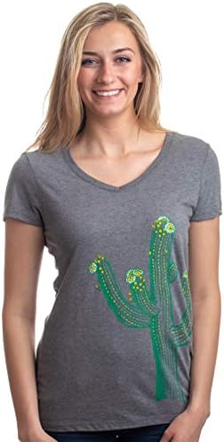 Saguaro Cactus Art | חולצת טריקו חמודה של Western South-West Artsy's Artsy's Neck